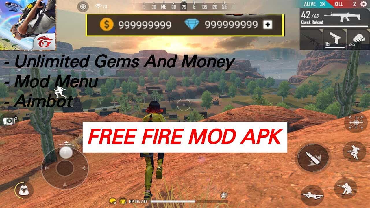 Download Free Fire Mod APK Unlimited Diamond