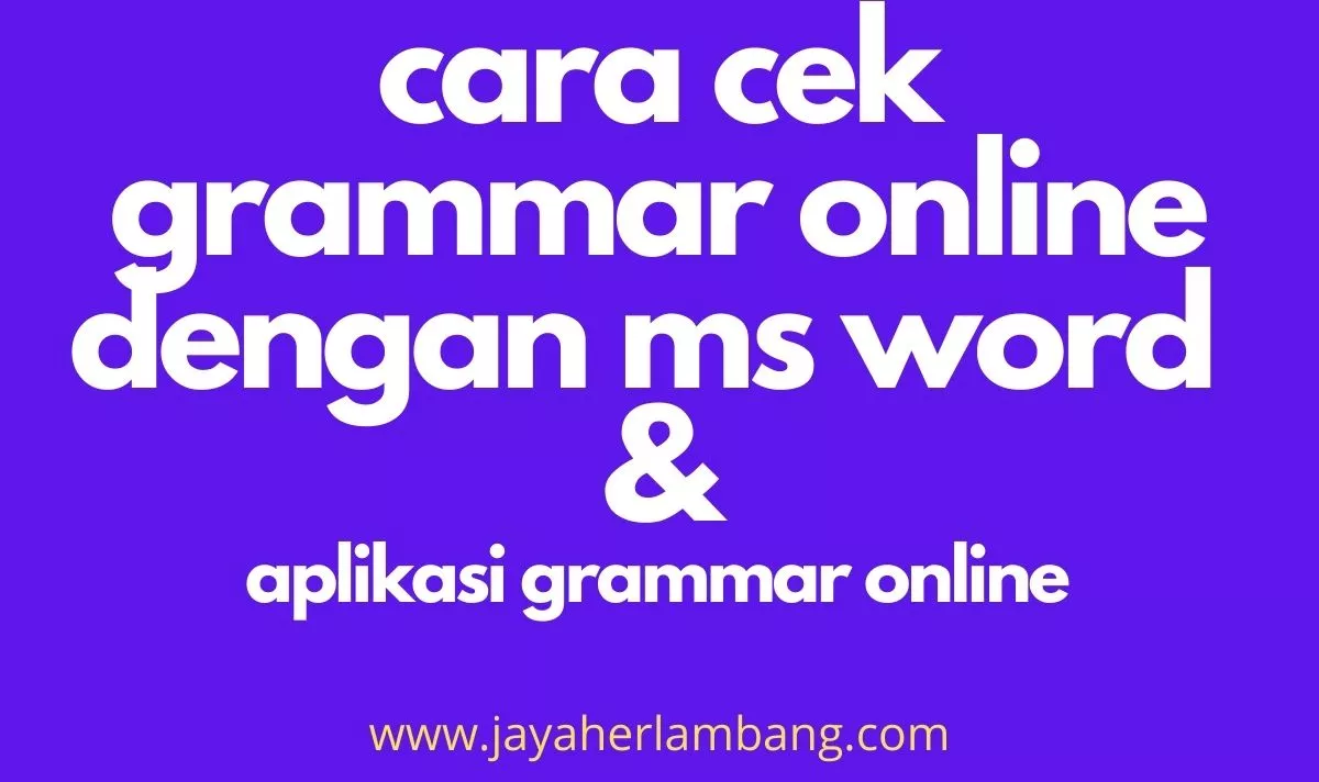 cek grammar bahasa inggris online