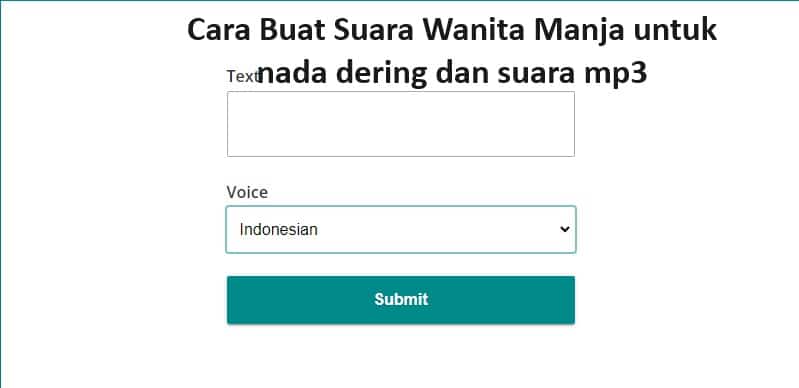 sound of text wanita manja