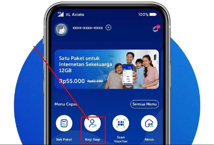 Cara transfer kuota XL Xtra Combo ke nomor lain di My XL