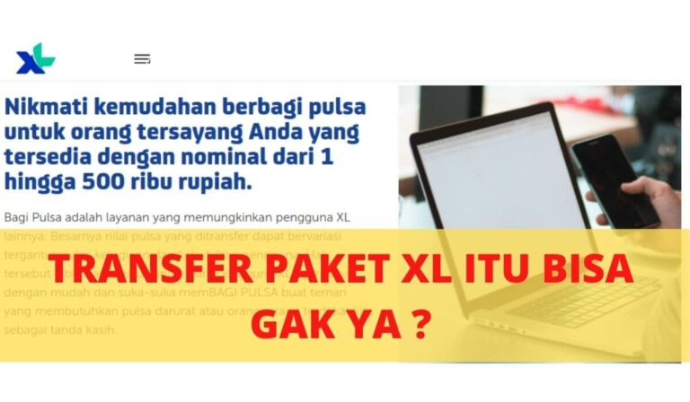 Cara Transfer Paket Data XL Ke Axis - Apakah Masih Bisa